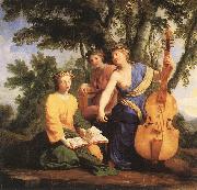 Eustache Le Sueur Melpomene, Erato and Polymnia oil painting artist